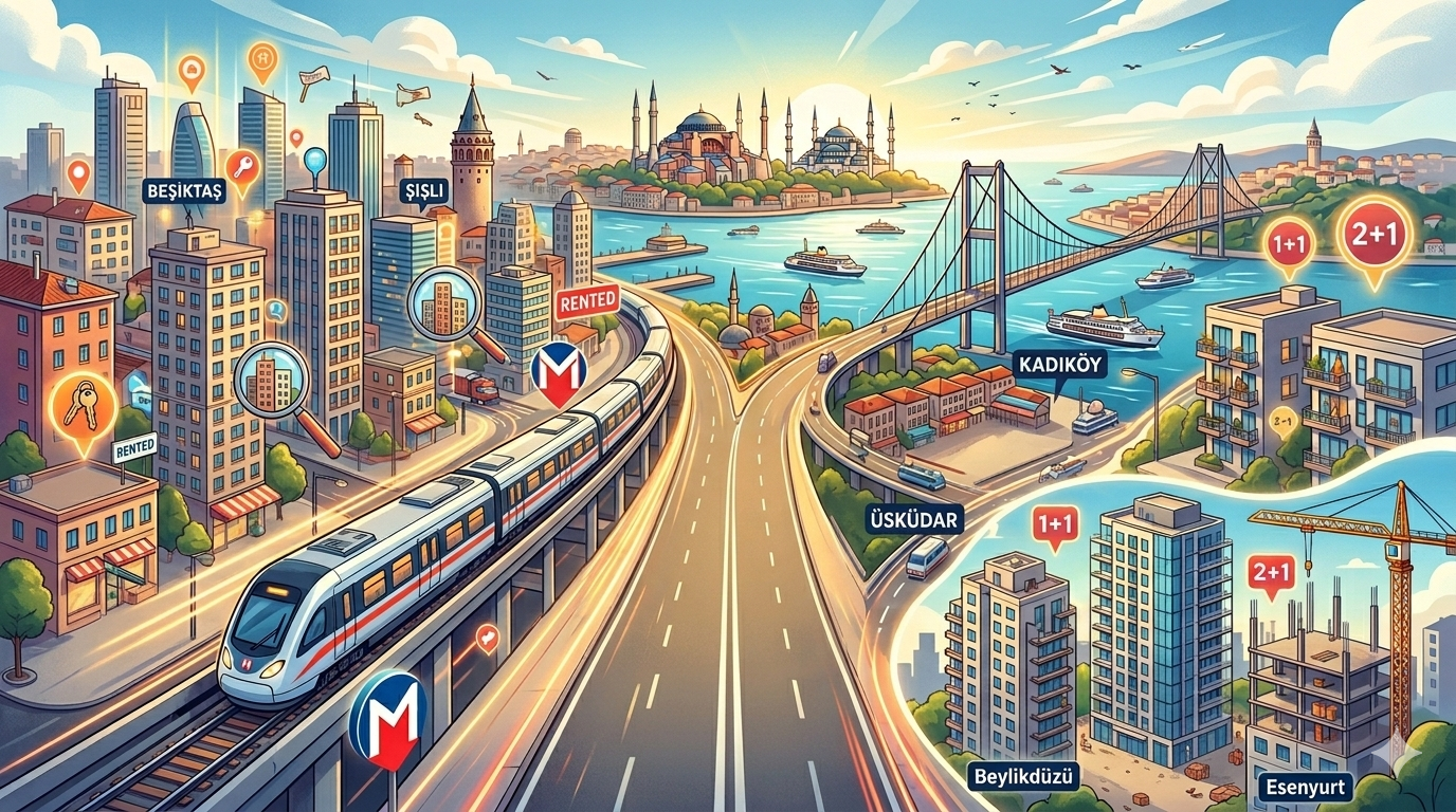 İstanbul’da Kiralık Konut Piyasasında Talep Artışı: Yatırımcılar 2026’da Hangi Bölgelere Yöneliyor?
